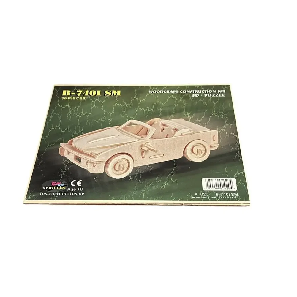 Woodcraft Puzzle Construction Kit 3D Puzzled B7401SM Sports Car 1020 Car‎ Auto